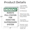 Signmission Remote Pull Station For Hood Fire Emergency Sign, Aluminum, 7in W x 10in L, 2PK OS-2PACK-EM-A-710-V-10534 - alternate 8